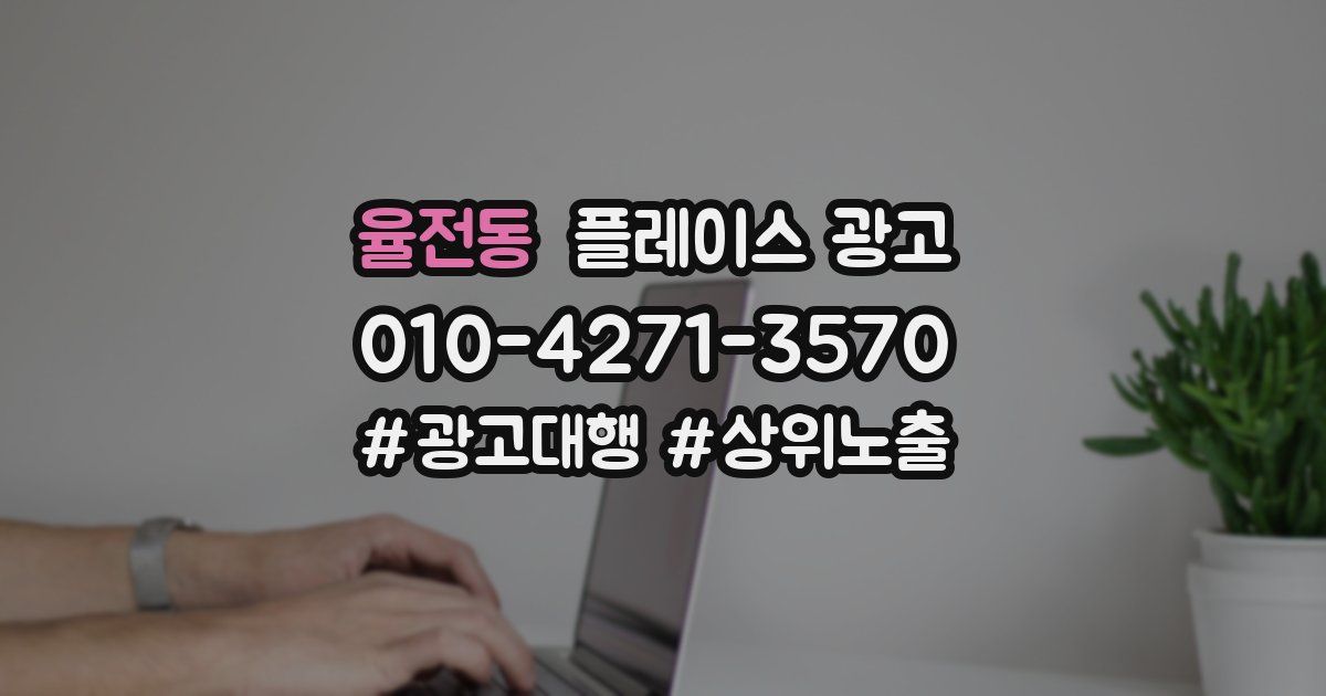 율전동 플레이스 광고