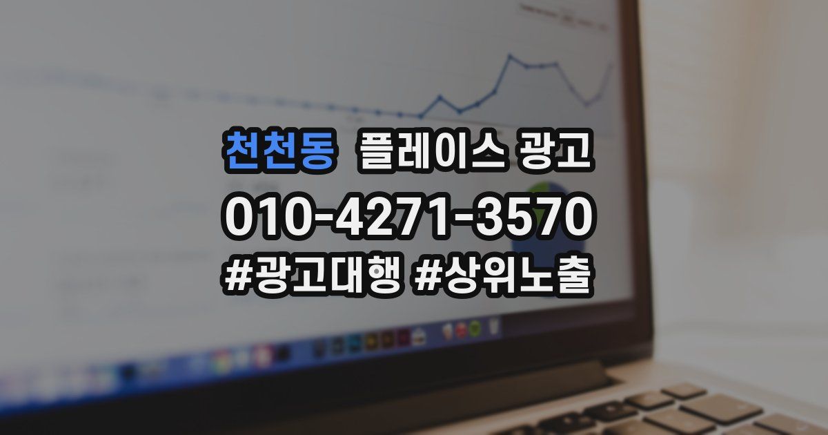 천천동 플레이스 광고