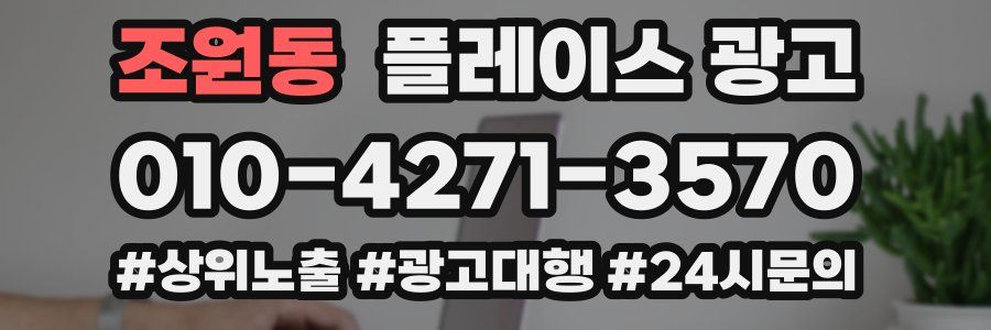 조원동 플레이스 광고