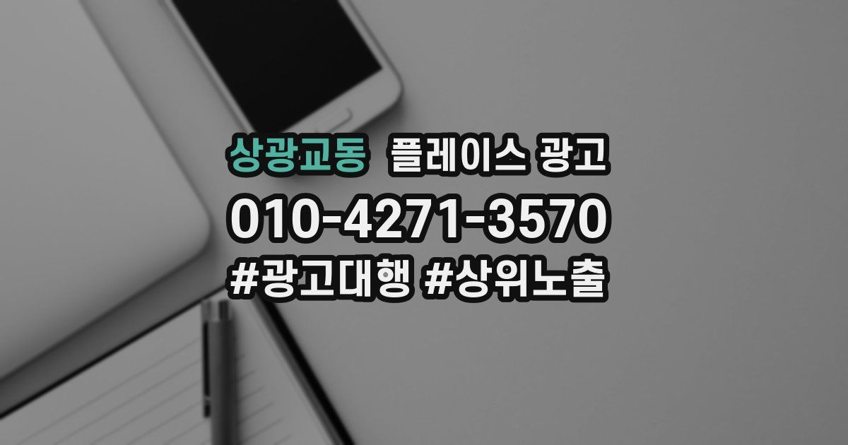 상광교동 플레이스 광고