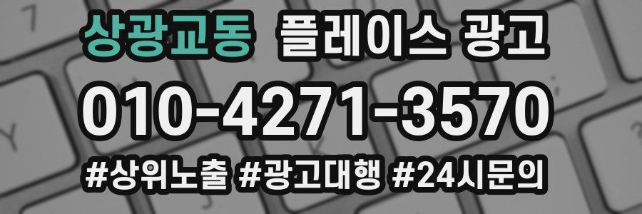 상광교동 플레이스 광고