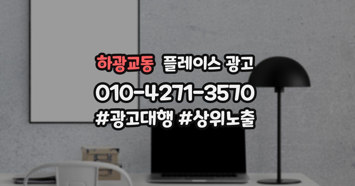 하광교동 플레이스 광고