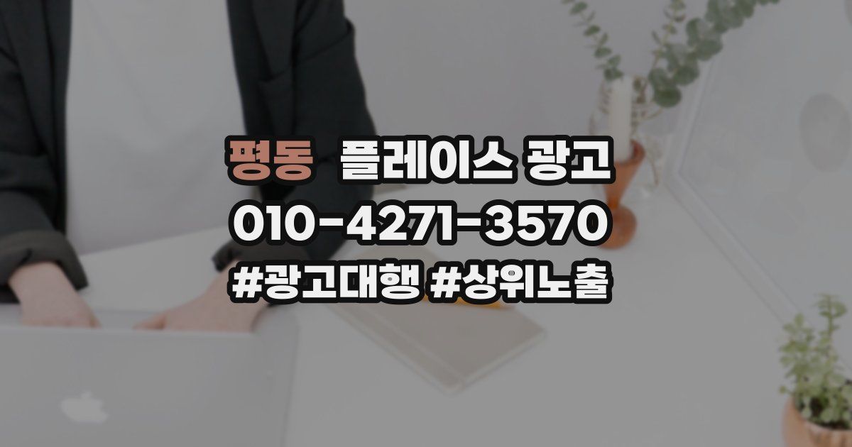 평동 플레이스 광고