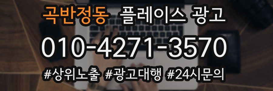 곡반정동 플레이스 광고