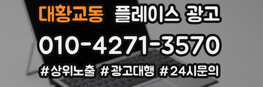 대황교동 플레이스 광고