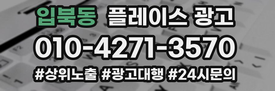 입북동 플레이스 광고