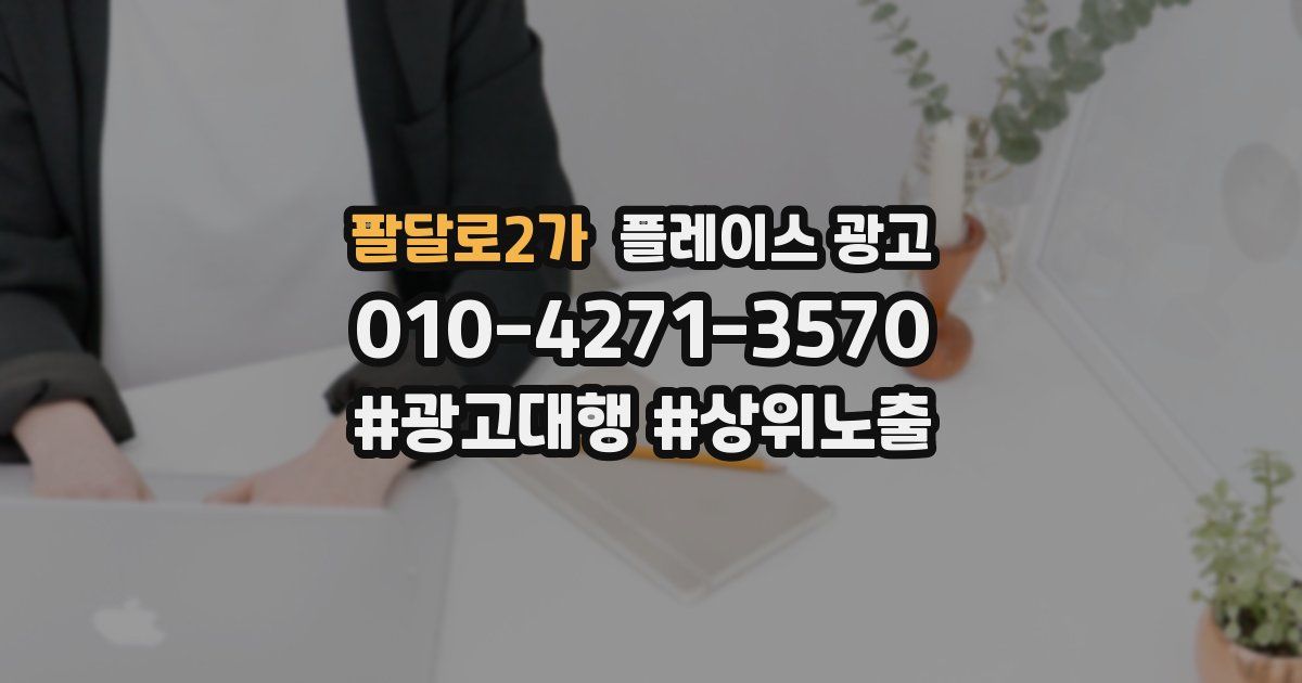 팔달로2가 플레이스 광고