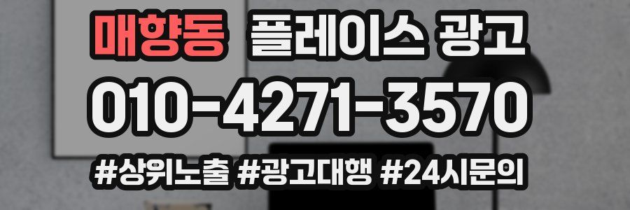 매향동 플레이스 광고