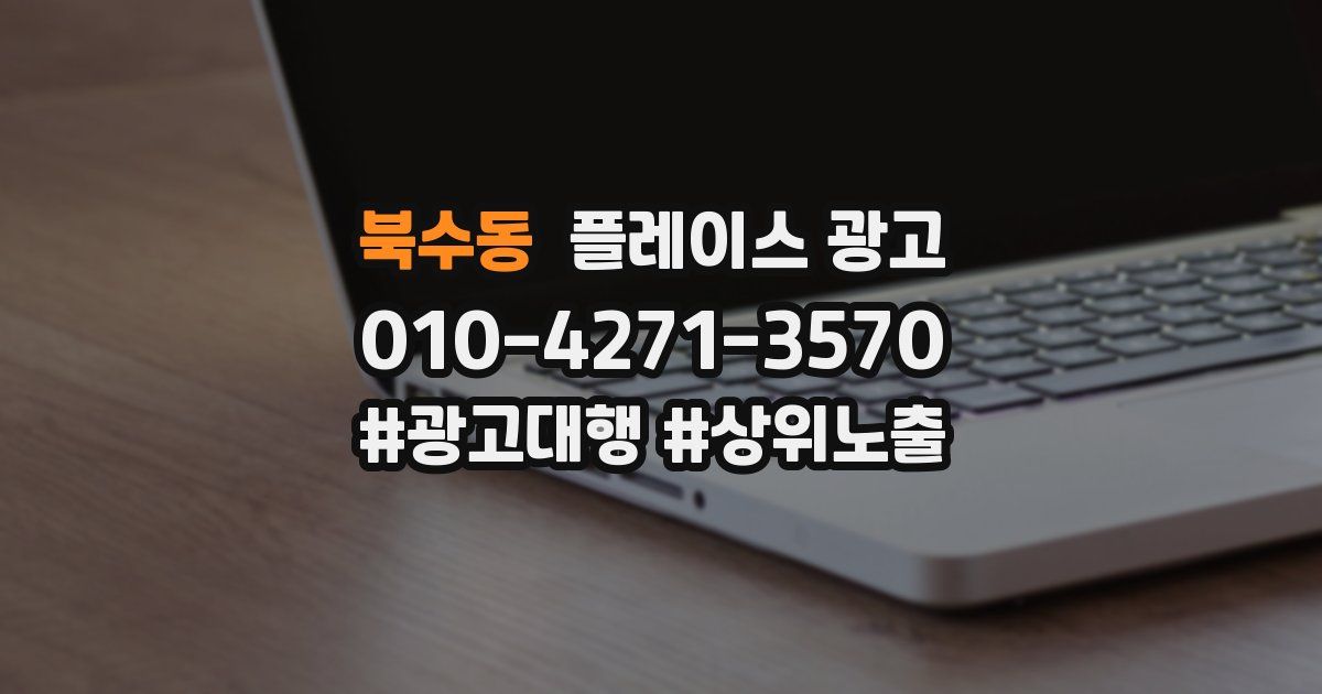 북수동 플레이스 광고