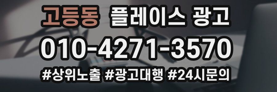 고등동 플레이스 광고