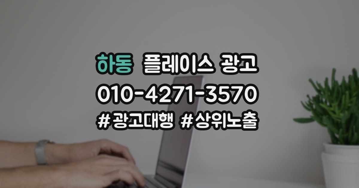 하동 플레이스 광고