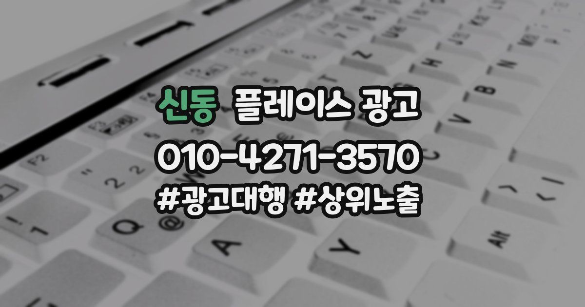 신동 플레이스 광고