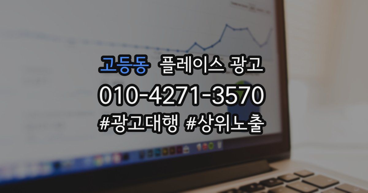 고등동 플레이스 광고