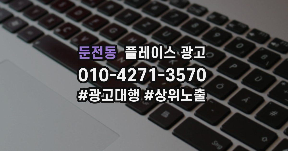 둔전동 플레이스 광고
