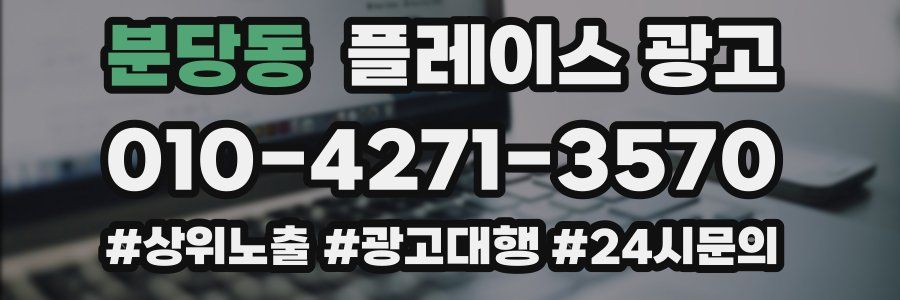 분당동 플레이스 광고