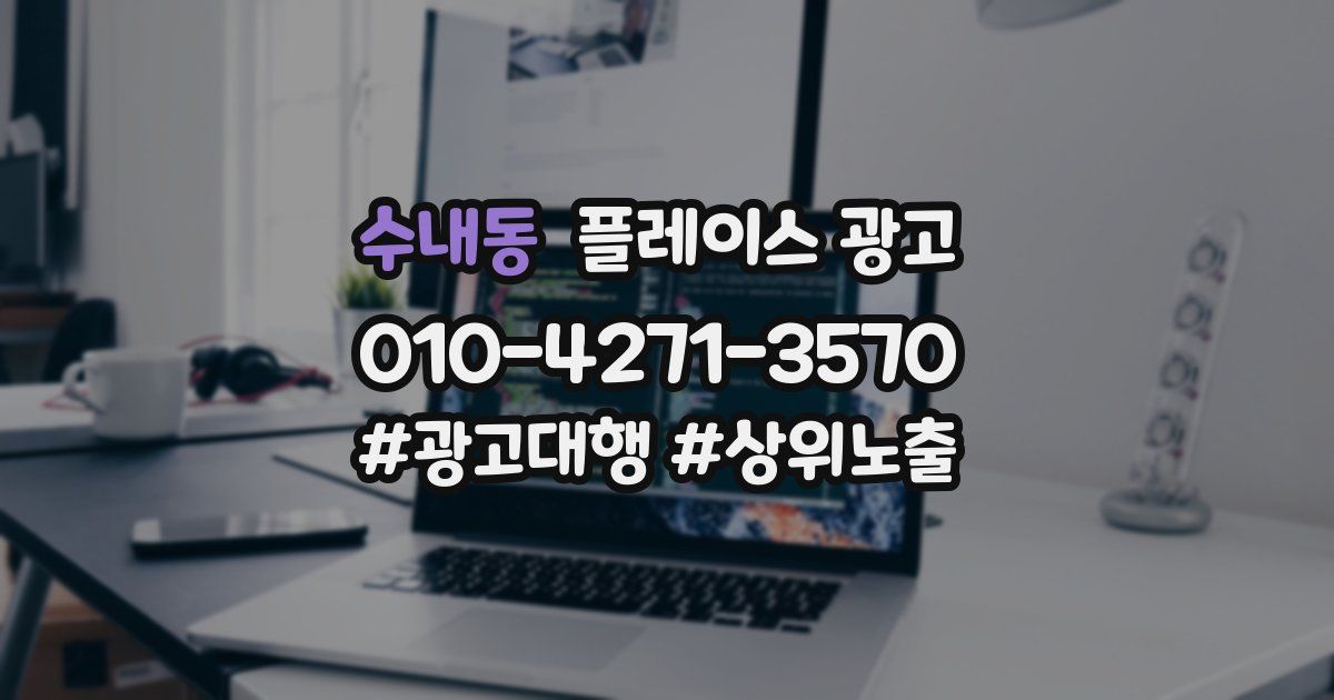 수내동 플레이스 광고