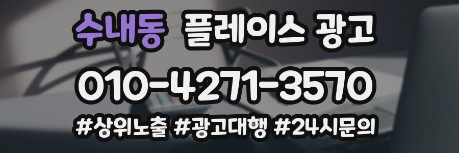 수내동 플레이스 광고