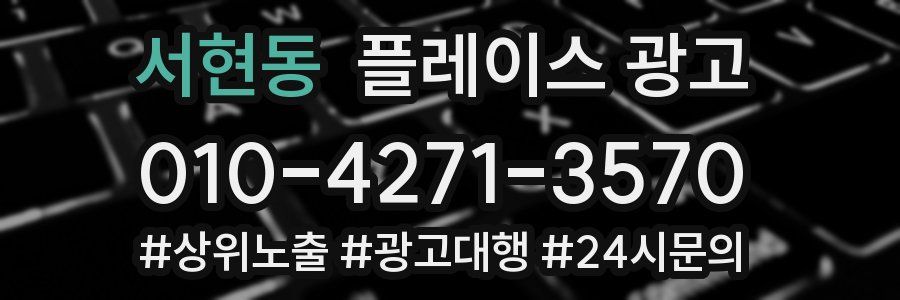 서현동 플레이스 광고