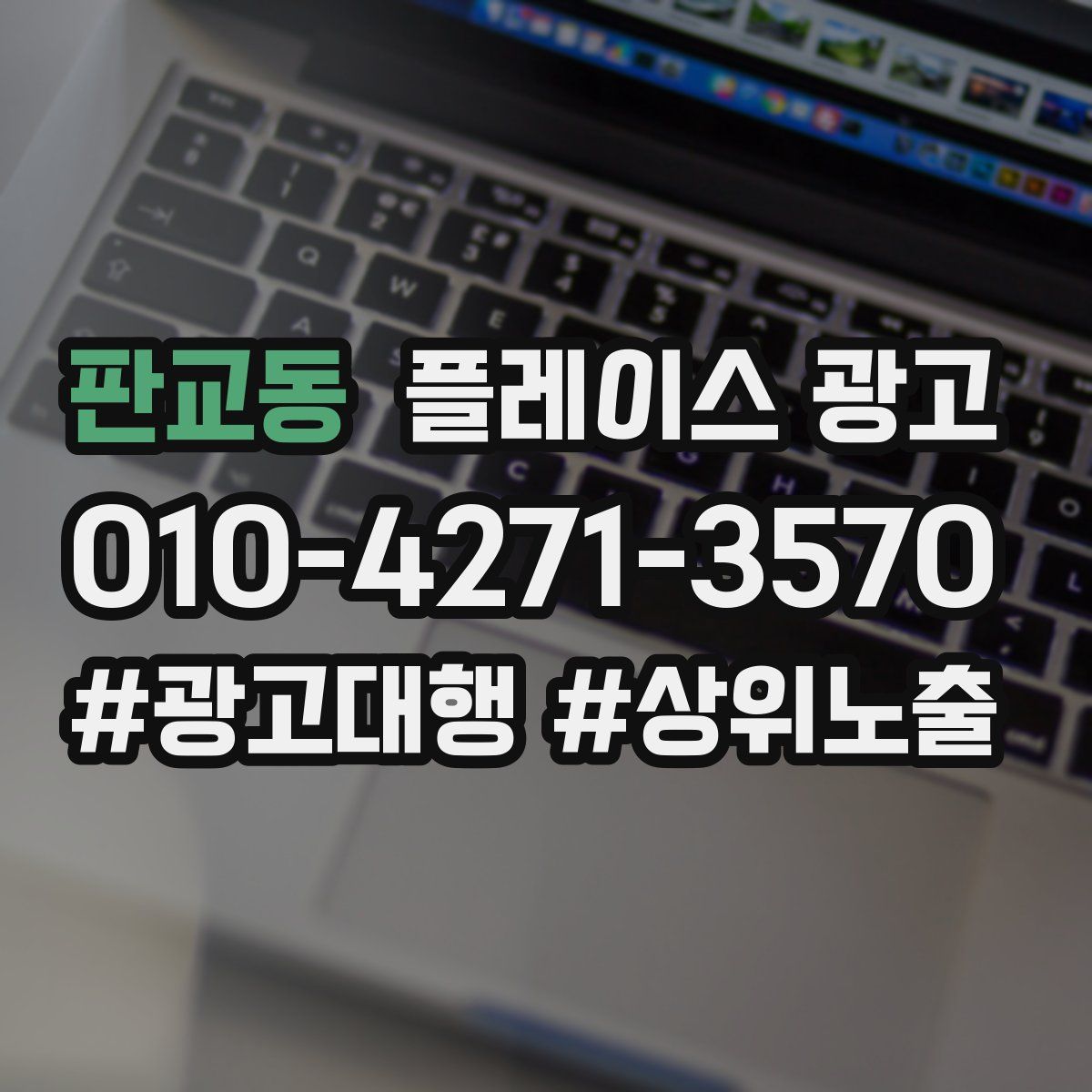 판교동 플레이스 광고