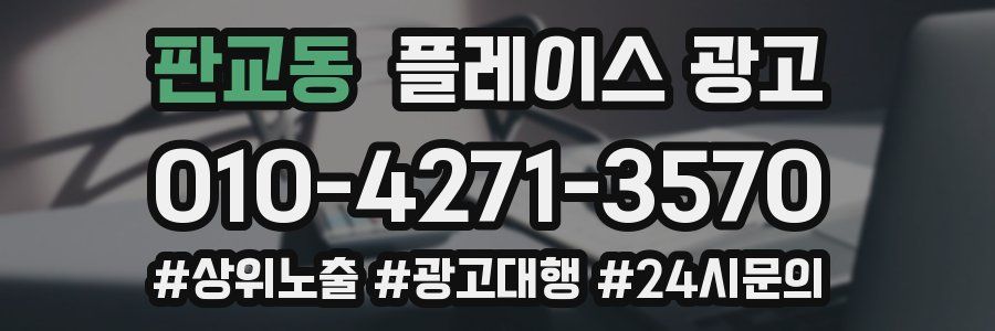 판교동 플레이스 광고