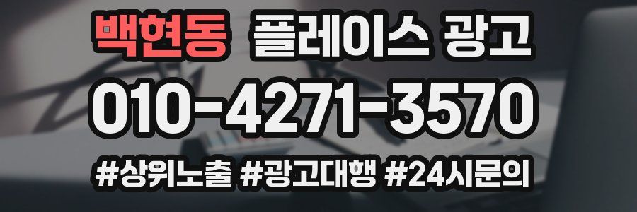 백현동 플레이스 광고