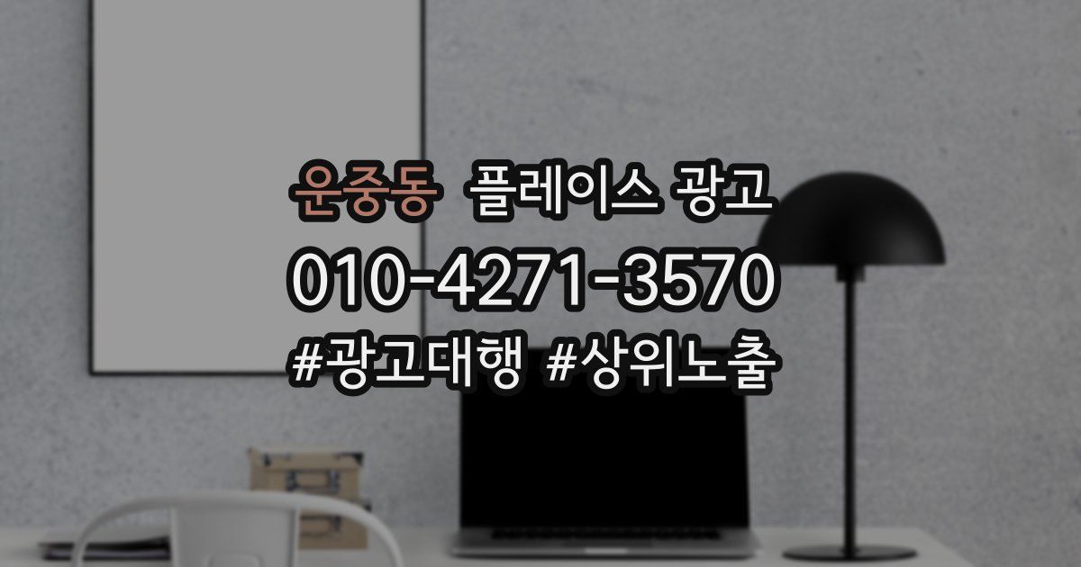 운중동 플레이스 광고