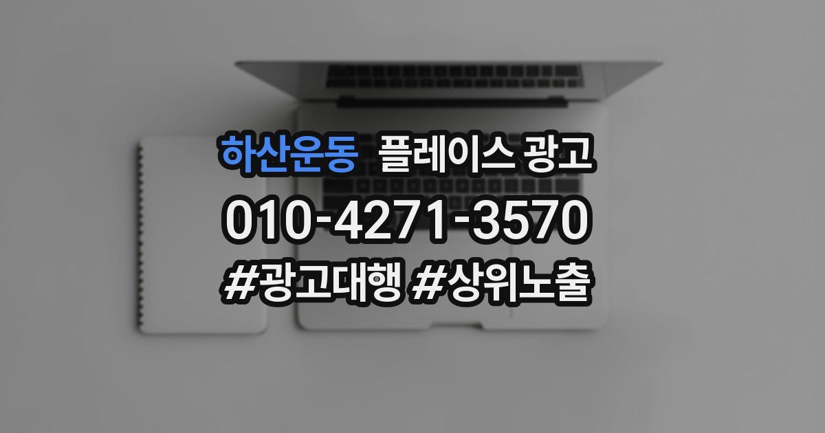 하산운동 플레이스 광고