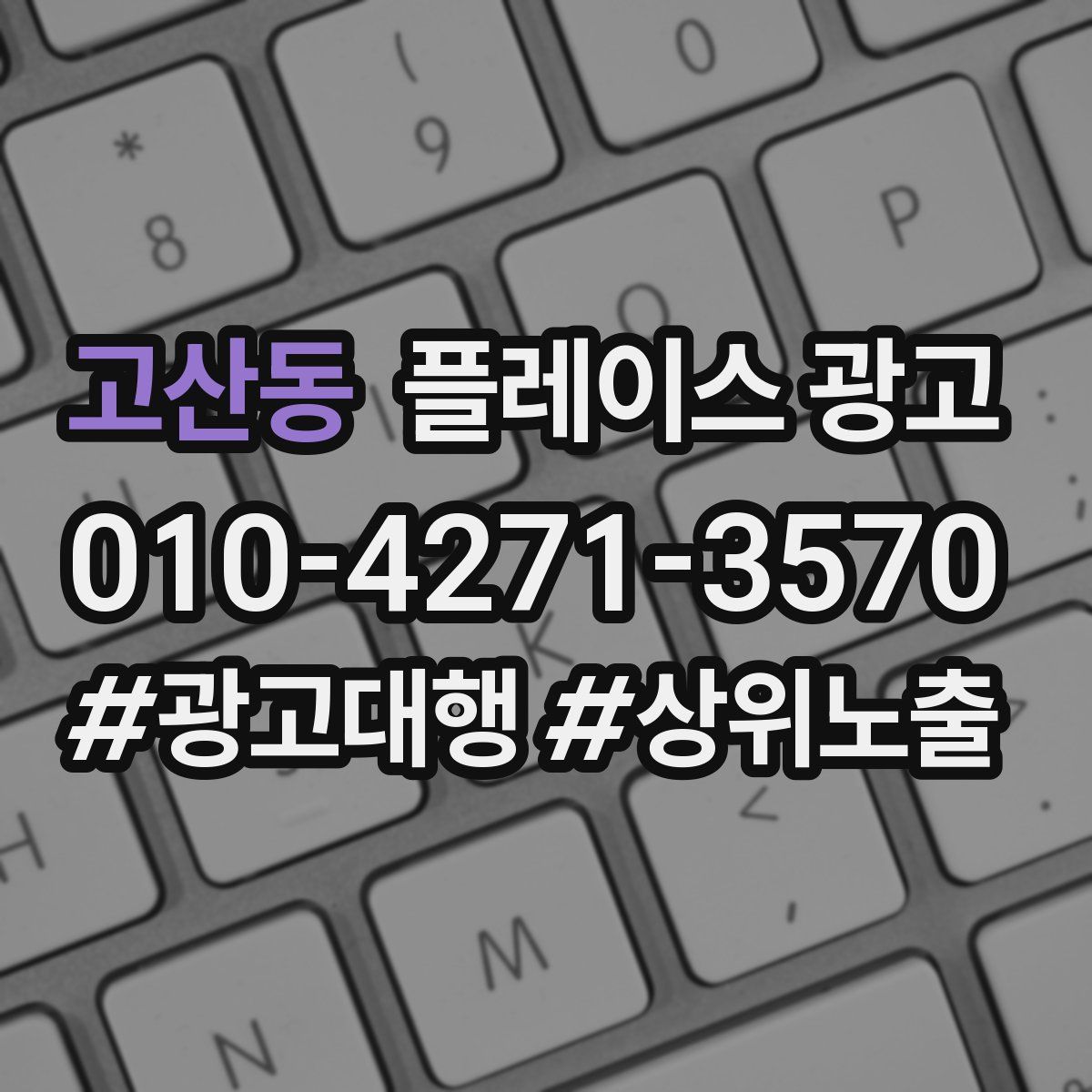 고산동 플레이스 광고