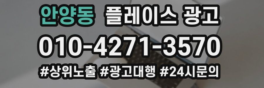안양동 플레이스 광고