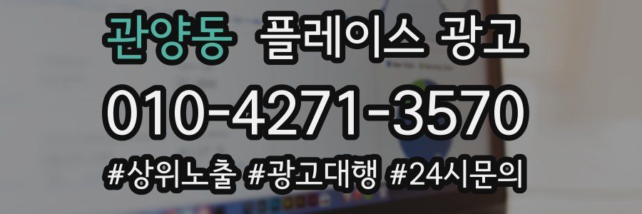 관양동 플레이스 광고