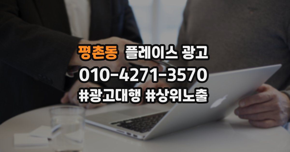 평촌동 플레이스 광고