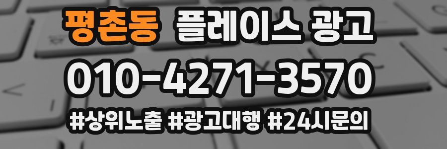 평촌동 플레이스 광고