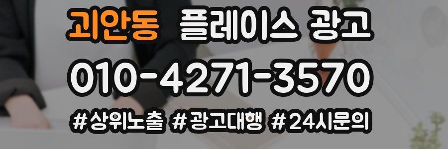 괴안동 플레이스 광고