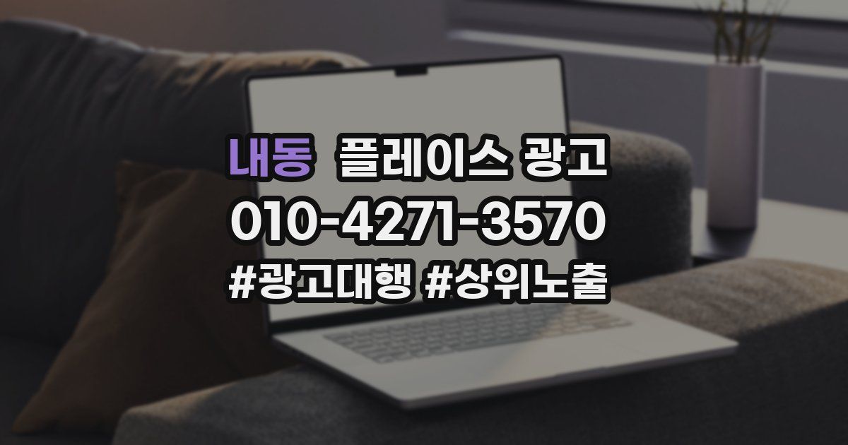 내동 플레이스 광고