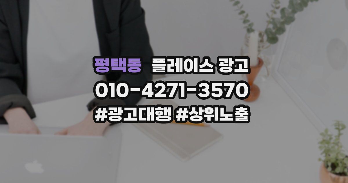 평택동 플레이스 광고