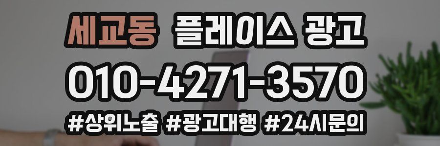 세교동 플레이스 광고