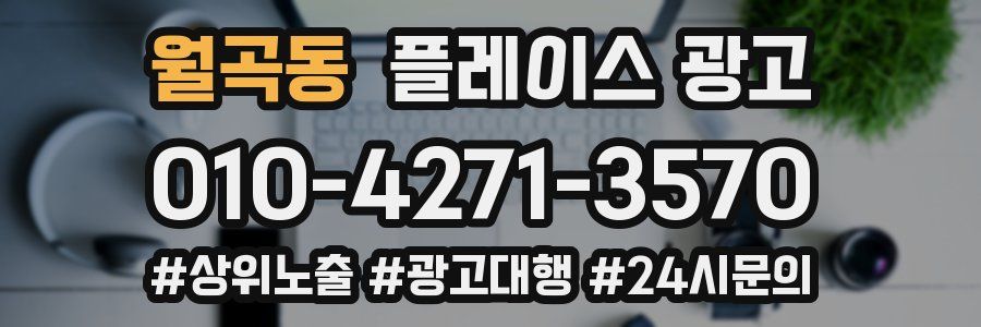 월곡동 플레이스 광고