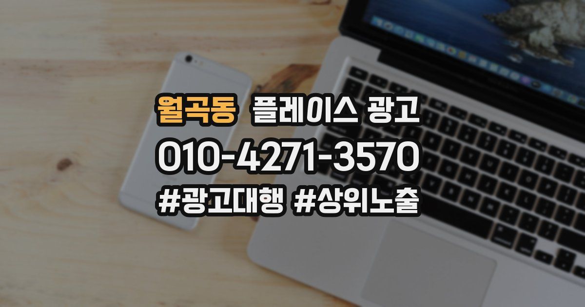 월곡동 플레이스 광고