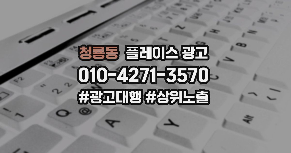 청룡동 플레이스 광고