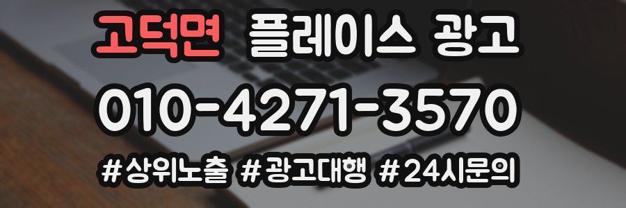 고덕면 플레이스 광고