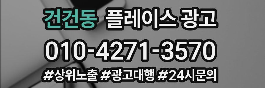 건건동 플레이스 광고