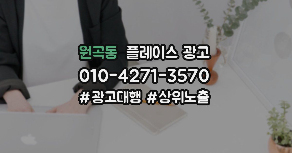 원곡동 플레이스 광고