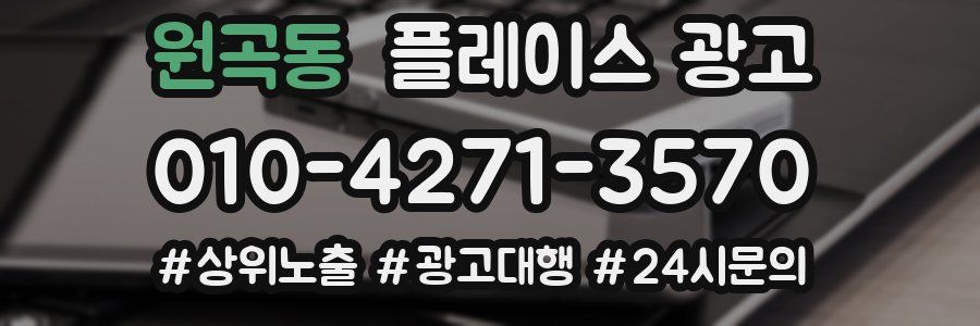 원곡동 플레이스 광고