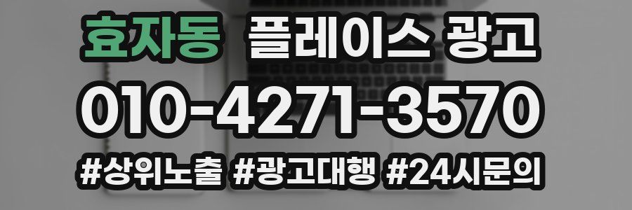 효자동 플레이스 광고