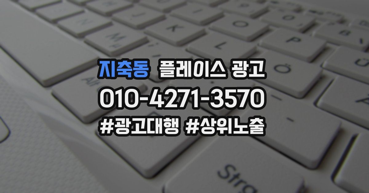 지축동 플레이스 광고