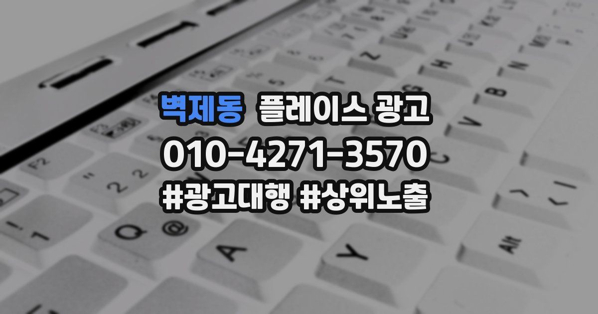 벽제동 플레이스 광고