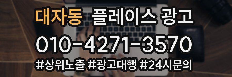 대자동 플레이스 광고