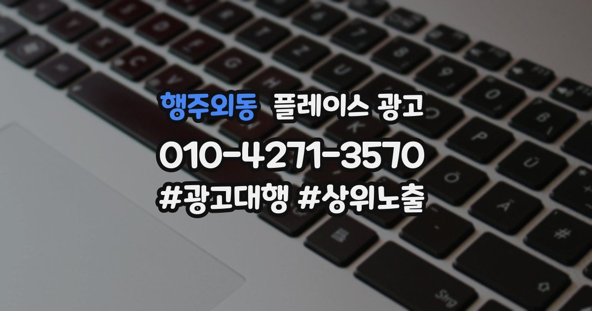 행주외동 플레이스 광고
