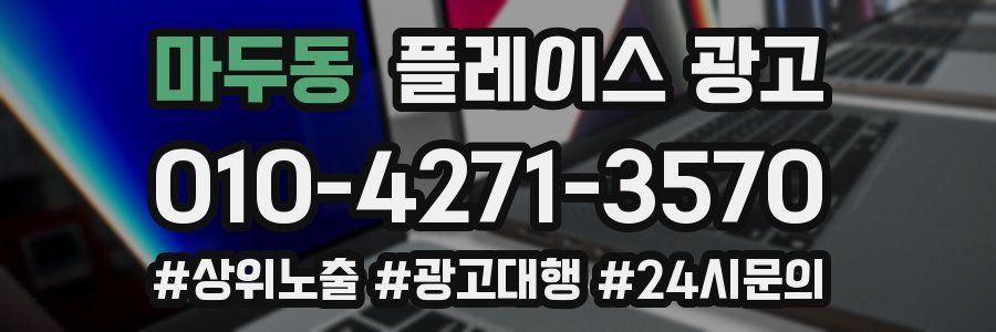 마두동 플레이스 광고