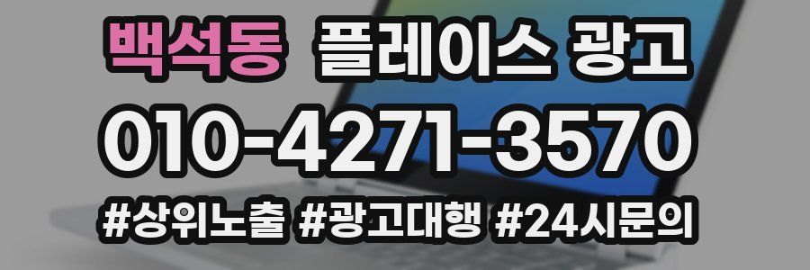 백석동 플레이스 광고